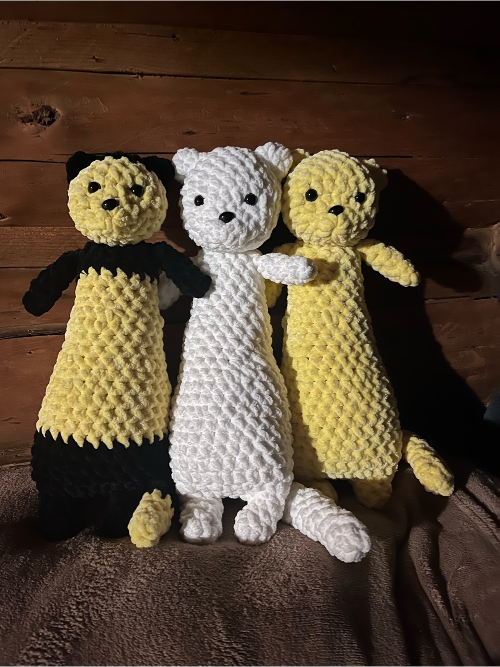 Crocheted ferrets